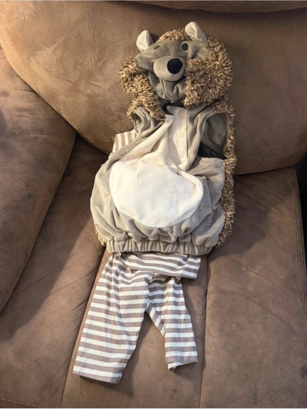 Target Kids Beige and White Plush Hedgehog Costume